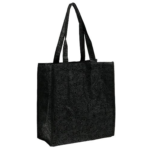 Floristik24 Bolsa de regalo negra 30cm x 33cm 1pc
