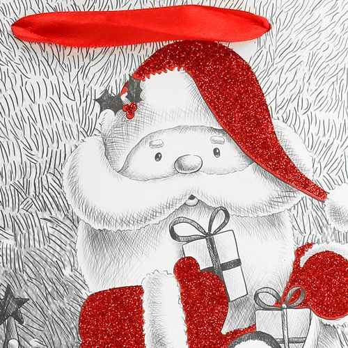 Floristik24 Bolsa de regalo Santa 24cm x18cm x 8cm