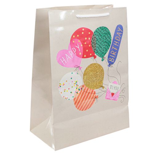 Artículo Bolsa de regalo “Feliz Cumpleaños” bolsa de cumpleaños papel 26×14×36cm 2uds