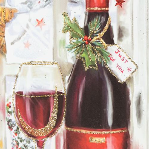 Artículo Bolsa de regalo de Navidad 8 cm x 18 cm H24 cm juego de 2