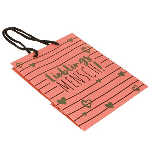 Artículo Bolsa de regalo con corazones “Persona favorita” papel 18×10×23cm 2uds