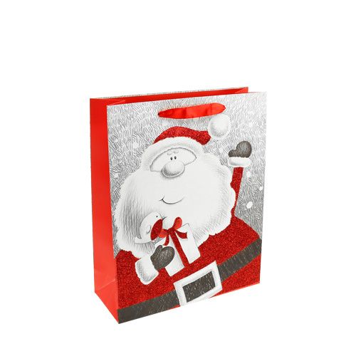 Floristik24 Bolsa de regalo con Santa 24cm x18cm x 8cm
