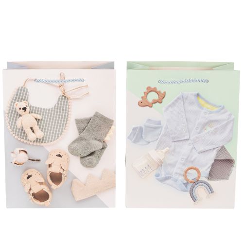 Artículo Bolsa de regalo para bebé niño - Ideal para regalos de nacimiento - 23 cm - 2 unidades