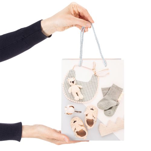 Artículo Bolsa de regalo para bebé niño - Ideal para regalos de nacimiento - 23 cm - 2 unidades