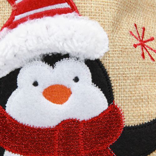 Artículo Bolsas de regalo Navidad Papá Noel aspecto yute 20×23cm 3ud