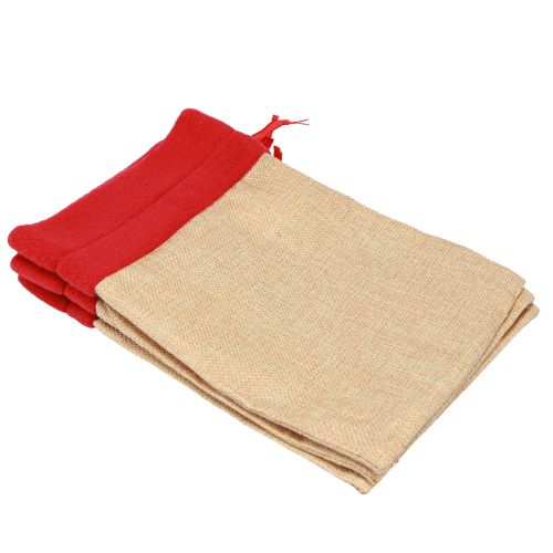 Artículo Bolsas de regalo Navidad Papá Noel aspecto yute 20×23cm 3ud