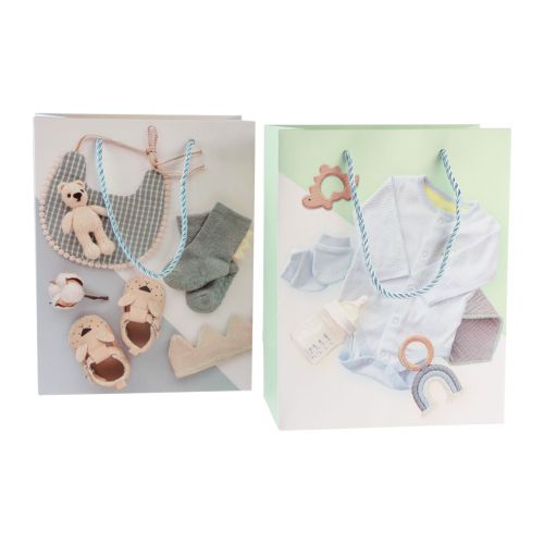 Artículo Bolsas de regalo bolsas de regalo para bebé nacimiento 23×18cm 12ud