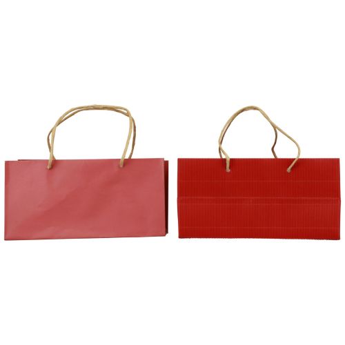 Artículo Bolsas de regalo bolsas de papel rojas con asa 24×12×12cm 6ud