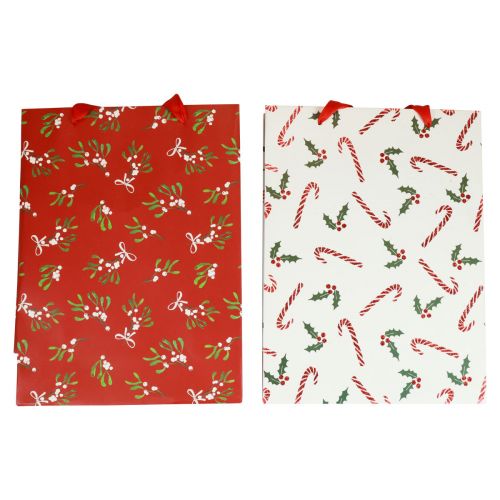 Floristik24 Bolsas de regalo Navidad bolsa de regalo grande bolsa de regalo 26×32×10cm 2uds