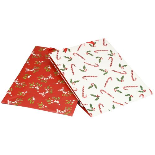 Floristik24 Bolsas de regalo Navidad bolsa de regalo grande bolsa de regalo 26×32×10cm 2uds