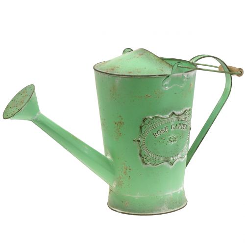 Floristik24 Regadera decorativa aspecto envejecido verde Ø19cm H30cm