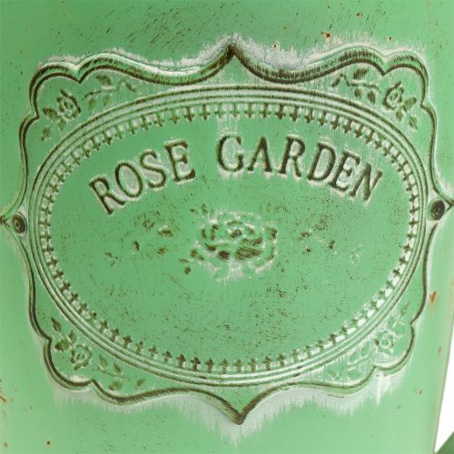 Floristik24 Regadera decorativa aspecto envejecido verde Ø19cm H30cm