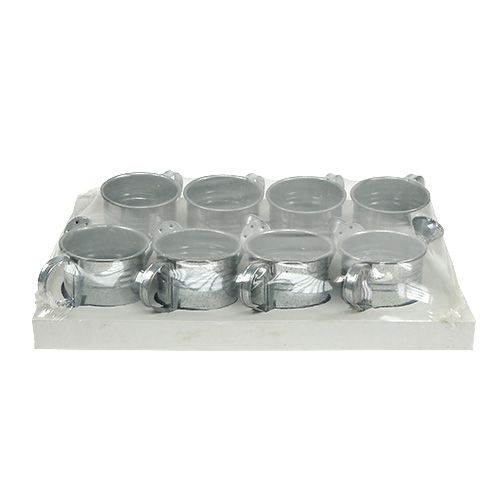 Floristik24 Regadera zinc brillante 7,5cm 8pcs