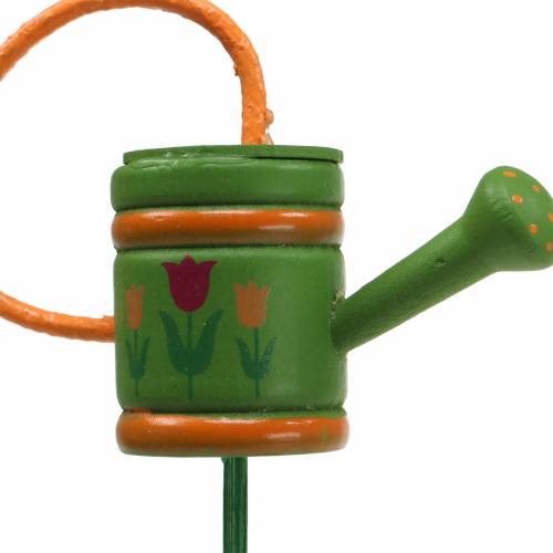 Artículo Regadera con tapón de flores madera verde, amarillo, naranja surtido 7,5 cm x 5,9 cm H30,5 cm 12 piezas