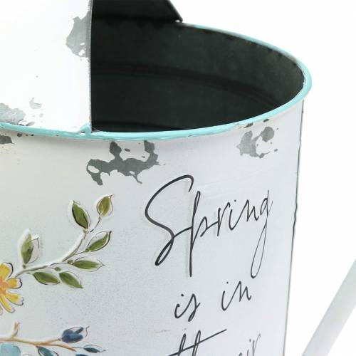 Floristik24 Regadera decorativa con estampado de flores y dicho metal Ø21.5cm H43cm