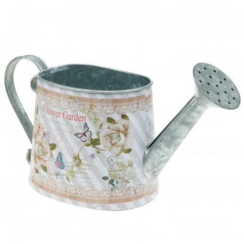 Floristik24 Regadera decorativa maceta de metal maceta decoración de verano H15.5cm