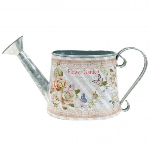 Floristik24 Regadera decorativa maceta de metal maceta decoración de verano H15.5cm