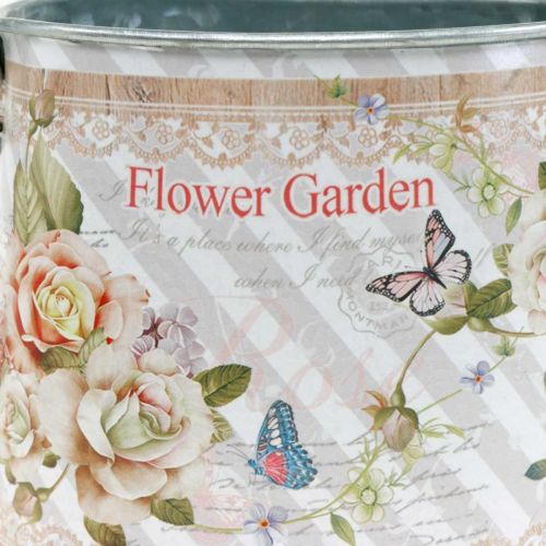 Floristik24 Regadera decorativa maceta de metal maceta decoración de verano H15.5cm