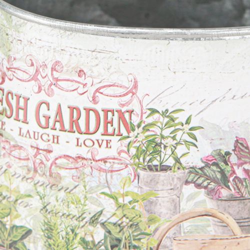 Artículo Regadera decorativa de metal plateado Fresh Garden 30x11x14,5cm