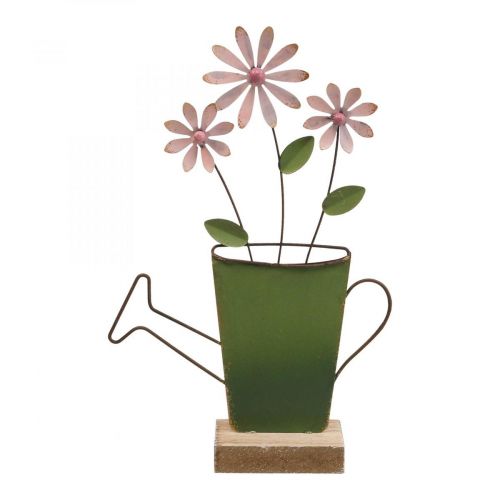 Floristik24 Regadera decoración mesa de metal decoración color óxido 23,5/24cm 2 piezas