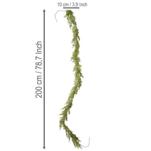 Guirnalda de abeto artificial para puertas y ventanas, 200 cm. | Floristik24.es