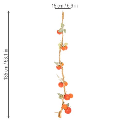 Artículo Guirnalda de tomates artificiales, enredadera decorativa, decoración realista para sala de estar, 135 cm