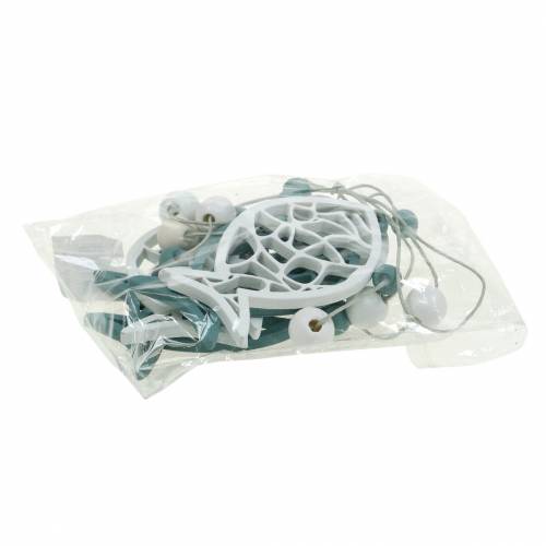 Floristik24 Guirnalda decorativa peces marinos y perlas azul blanco 120cm
