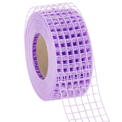 Cinta de malla morada, 4,5 cm de ancho, rollo de cinta decorativa para manualidades creativas, 10 m