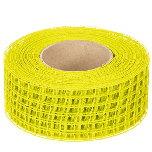 Cinta de malla amarilla, 4,5 cm, cinta de regalo para decoración creativa | Floristik24.es