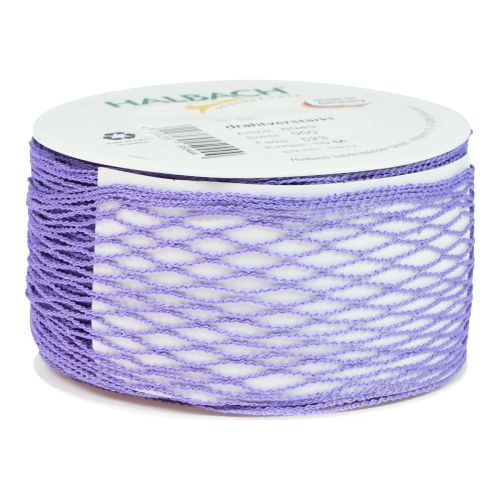 Artículo Cinta de malla, cinta de rejilla, cinta decorativa, violeta, reforzada con alambre, 50 mm, 10 m