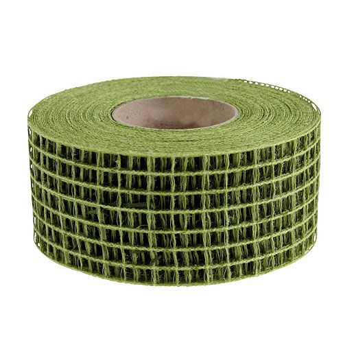 Floristik24 Cinta de malla 4.5cm x 10m verde musgo