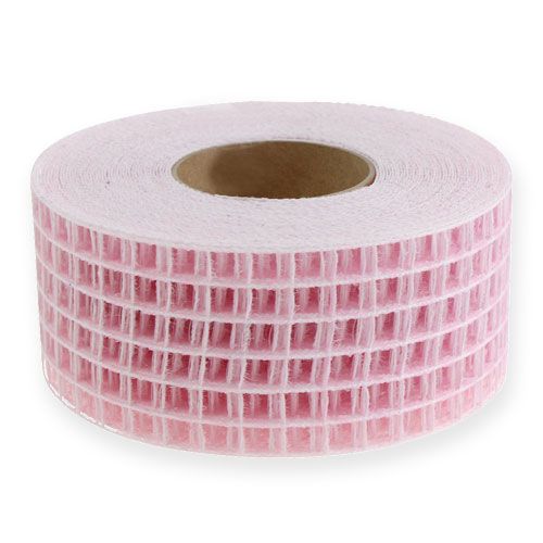 Floristik24 Cinta de cuadrícula 4.5cm x 10m rosa