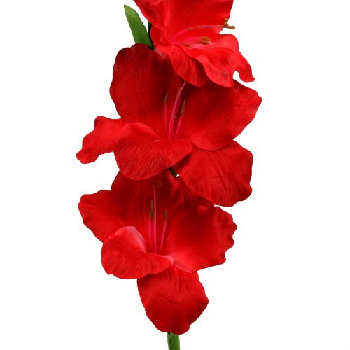 Floristik24 Gladiolo rojo artificial 86cm