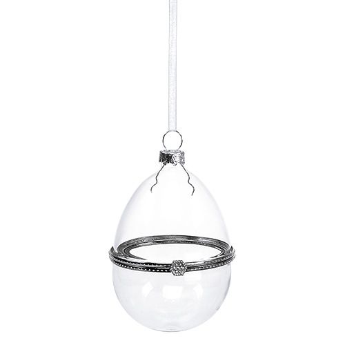 Floristik24 Huevo de vidrio para relleno 10,5cm 1p