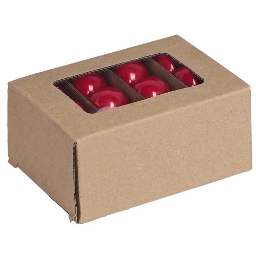 Artículo Bolas navideñas de cristal aspecto esmaltado rojo mini Ø3cm 22 piezas