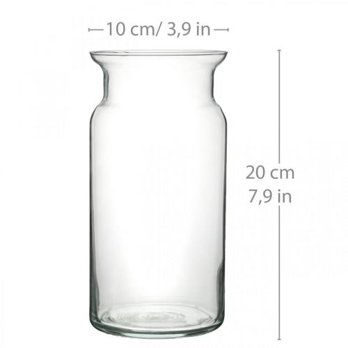 Floristik24 Jarrón de cristal Bose florero linterna tarro de cristal transparente H20cm