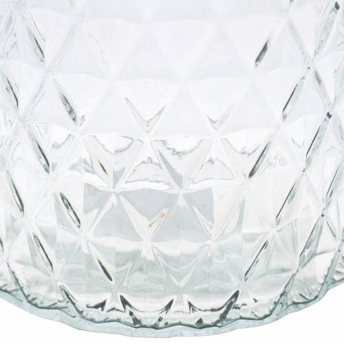 Floristik24 Florero de cristal de cristal decorativo del diamante del florero claro 2pcs