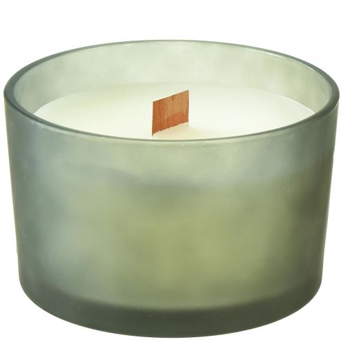 Floristik24 Vela perfumada en vaso de salvia con astillas de sándalo Ø12,5cm H8cm