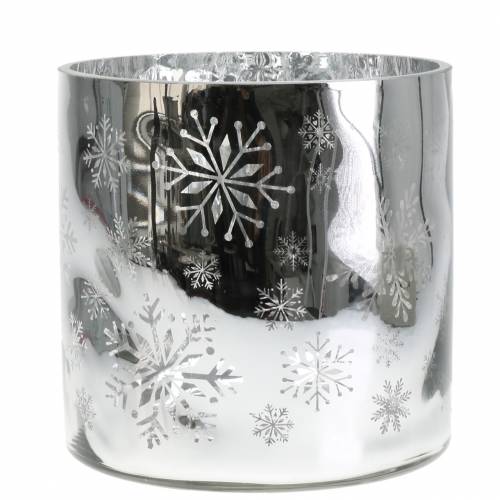 Artículo Decoración navideña Vela in vaso Vidrio Metalico Ø20cm H20cm