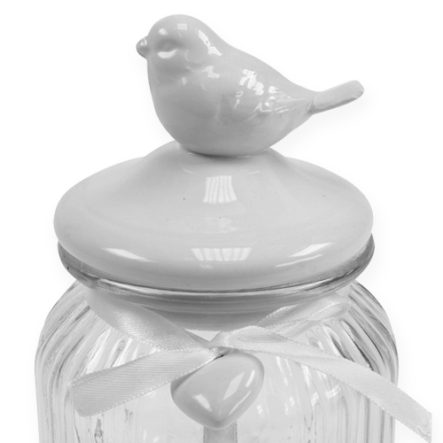 Floristik24 Vaso dulce riñón con pájaro 21cm