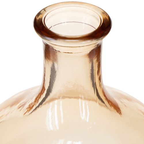 Artículo Mini jarrón de cristal ámbar y transparente Ø7,5cm H11cm 4uds