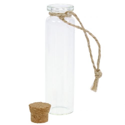 Floristik24 Botella de vidrio transparente para colgar 8.5cm 6pcs