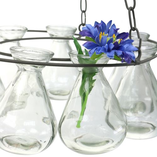 Floristik24 Corona colgante con jarrones de flores Ø24cm