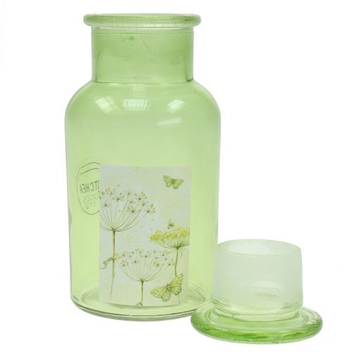 Floristik24 Botella de vidrio deco con cierre 14cm 2pcs
