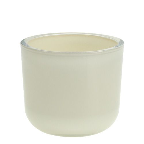 Artículo Maceta de cristal Ø12.5cm H11cm Crema