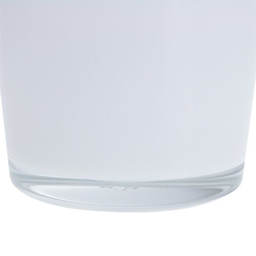 Floristik24 Macetero de cristal blanco Ø10cm H8.5cm