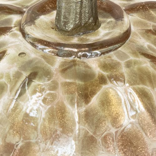 Floristik24 Decoración de mesa de calabaza de cristal, calabaza de otoño, vidrio, metal, H14cm, 2 piezas