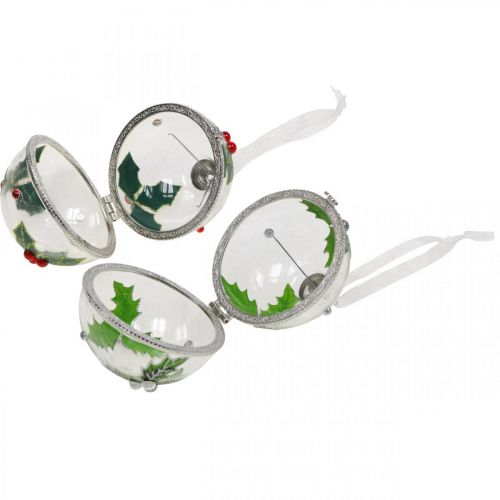 Artículo Árbol de navidad bolas vaso para rellenar acebo Ø6cm 2uds