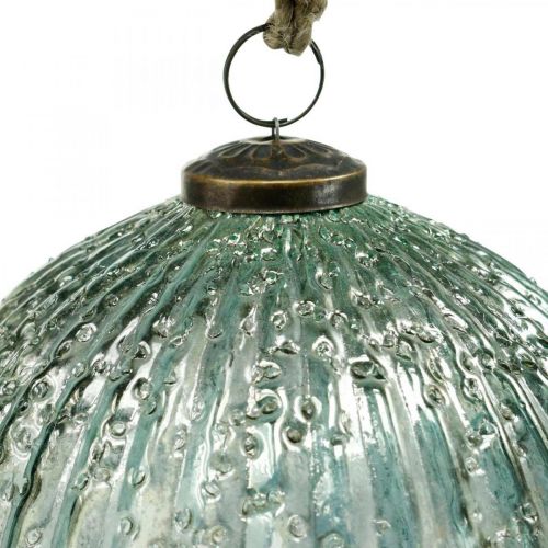 Floristik24 Bola de cristal para colgar cristal azul vintage decoración navideña Ø15cm