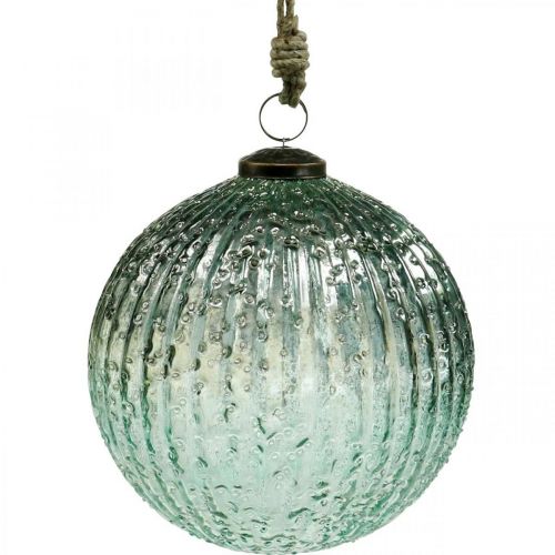 Floristik24 Bola de cristal para colgar cristal azul vintage decoración navideña Ø15cm